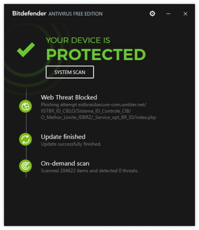 Скриншот к Bitdefender Antivirus